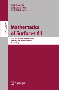 صورة الغلاف: Mathematics of Surfaces XII 1st edition 9783540738435