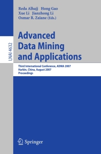 Cover image: Advanced Data Mining and Applications 1st edition 9783540738701