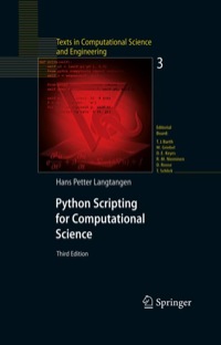 Cover image: Python Scripting for Computational Science 3rd edition 9783642093159