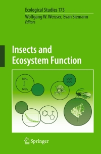 صورة الغلاف: Insects and Ecosystem Function 1st edition 9783540740032