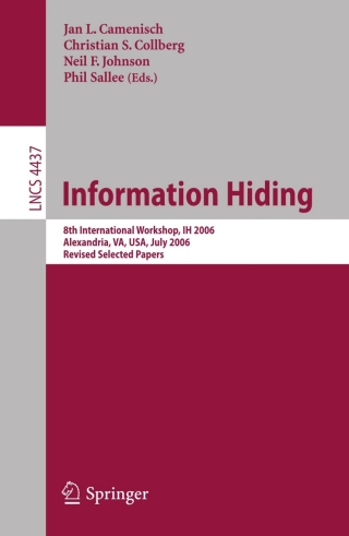 Cover image: Information Hiding 1st edition 9783540741237