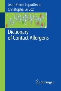Imagen de portada: Dictionary of Contact Allergens 9783540741640