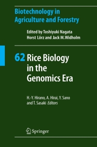 Cover image: Rice Biology in the Genomics Era 1st edition 9783540742500