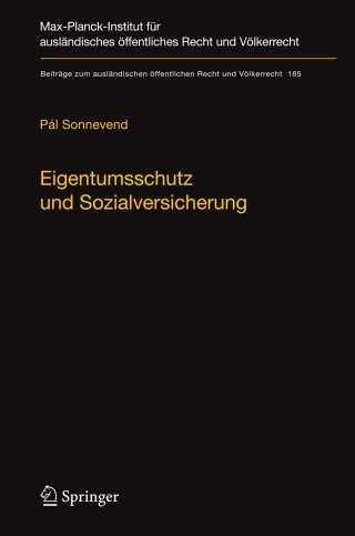 Cover image: Eigentumsschutz und Sozialversicherung 9783540743224
