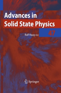 Titelbild: Advances in Solid State Physics 47 1st edition 9783540743248