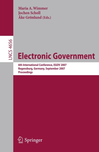 Imagen de portada: Electronic Goverment 1st edition 9783540744436