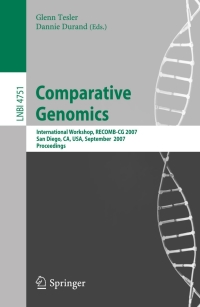 Imagen de portada: Comparative Genomics 1st edition 9783540749592