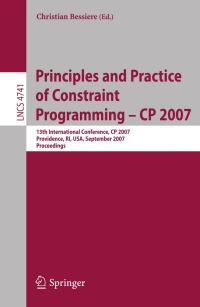 Imagen de portada: Principles and Practice of Constraint Programming - CP 2007 1st edition 9783540749691