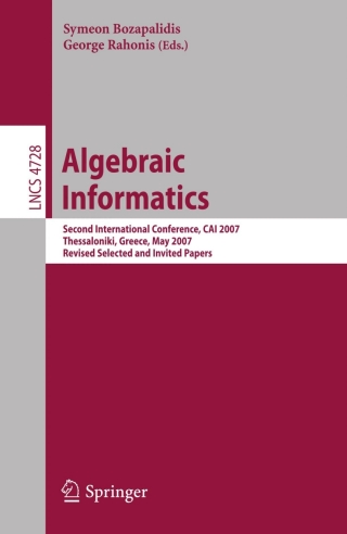 Cover image: Algebraic Informatics 1st edition 9783540754138