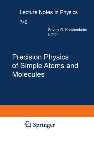 Cover image: Precision Physics of Simple Atoms and Molecules 1st edition 9783540754787