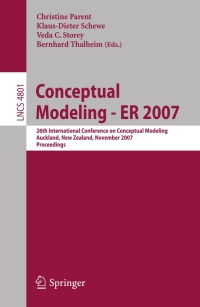 Cover image: Conceptual Modeling - ER 2007 1st edition 9783540755623