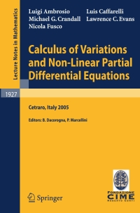 Imagen de portada: Calculus of Variations and Nonlinear Partial Differential Equations 9783540759133