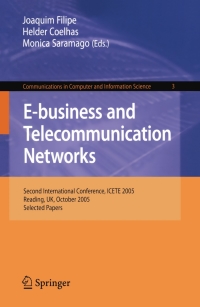 Imagen de portada: E-business and Telecommunication Networks 1st edition 9783540759935