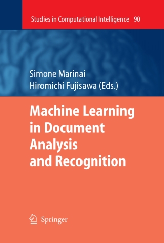Cover image: Machine Learning in Document Analysis and Recognition 1st edition 9783540762799