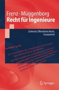 Cover image: Recht für Ingenieure 9783540763536