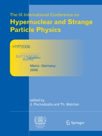 Imagen de portada: Proceedings of The IX International Conference on Hypernuclear and Strange Particle Physics 1st edition 9783642095245