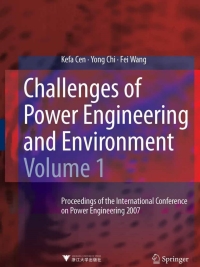 Cover image: Challenges of Power Engineering and Environment 1st edition 9783540766933
