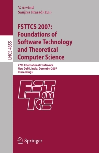 Cover image: FSTTCS 2007: Foundations of Software Technology and Theoretical Computer Science 1st edition 9783540770497