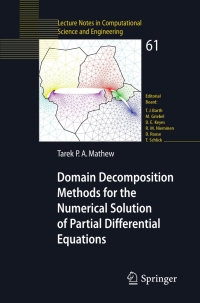 Titelbild: Domain Decomposition Methods for the Numerical Solution of Partial Differential Equations 9783540772057