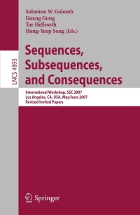 Cover image: Sequences, Subsequences, and Consequences 1st edition 9783540774044