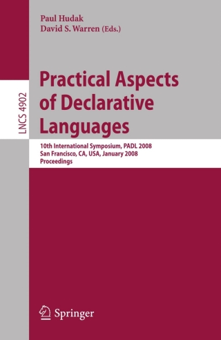 Imagen de portada: Practical Aspects of Declarative Languages 1st edition 9783540774419