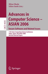 Cover image: Advances in Computer Science - ASIAN 2006. Secure Software and Related Issues 1st edition 9783540775041