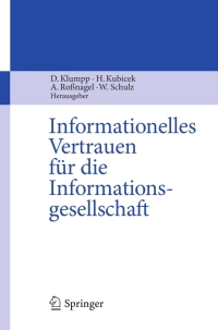 Imagen de portada: Informationelles Vertrauen für die Informationsgesellschaft 9783540776697