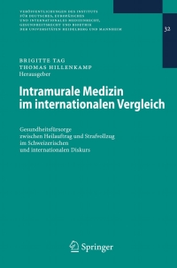 Cover image: Intramurale Medizin im internationalen Vergleich 1st edition 9783540777694
