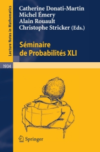 Imagen de portada: Séminaire de Probabilités XLI 1st edition 9783540779124