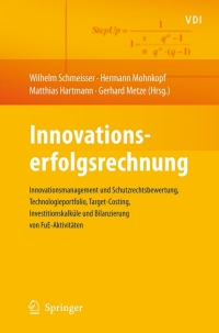Cover image: Innovationserfolgsrechnung 1st edition 9783540776154
