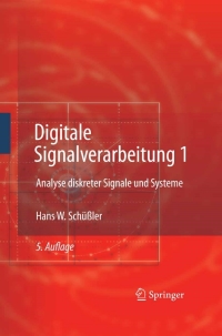 Imagen de portada: Digitale Signalverarbeitung 1 5th edition 9783540782506