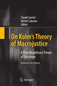صورة الغلاف: On Kolm's Theory of Macrojustice 1st edition 9783540783763
