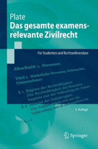 Titelbild: Das gesamte examensrelevante Zivilrecht 4th edition 9783540784647