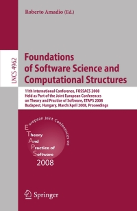 Titelbild: Foundations of Software Science and Computational Structures 1st edition 9783540784975
