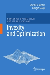 Cover image: Invexity and Optimization 9783642097317