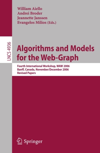 Imagen de portada: Algorithms and Models for the Web-Graph 1st edition 9783540788072