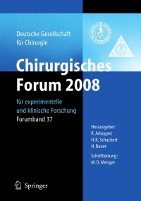 Cover image: Chirurgisches Forum 2008 1st edition 9783540788218