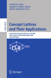 Titelbild: Concept Lattices and Their Applications 1st edition 9783540789208