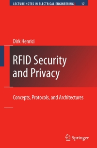 Omslagafbeelding: RFID Security and Privacy 9783642097928