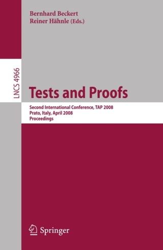 Imagen de portada: Tests and Proofs 1st edition 9783540791232