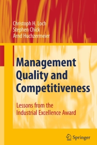 Cover image: Management Quality and Competitiveness 9783540791836