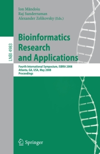 Imagen de portada: Bioinformatics Research and Applications 1st edition 9783540794493