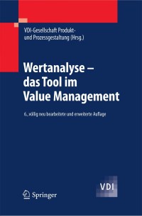 Imagen de portada: Wertanalyse - das Tool im Value Management 6th edition 9783540795162