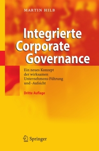 Cover image: Integrierte Corporate Governance 3rd edition 9783540795209