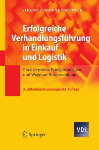 Cover image: Erfolgreiche Verhandlungsführung in Einkauf und Logistik 3rd edition 9783540795247