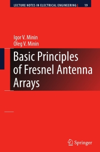 Cover image: Basic Principles of Fresnel Antenna Arrays 9783540795582