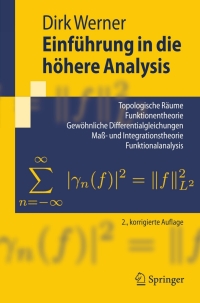 Cover image: Einführung in die höhere Analysis 2nd edition 9783540795995