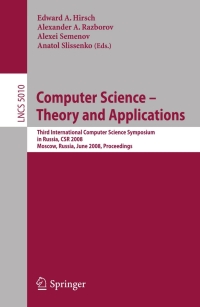 Immagine di copertina: Computer Science - Theory and Applications 1st edition 9783540797081