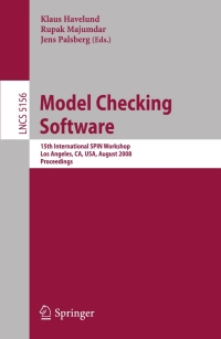 表紙画像: Model Checking Software 1st edition 9783540851134