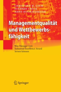 Cover image: Managementqualität und Wettbewerbsfähigkeit 9783540851851